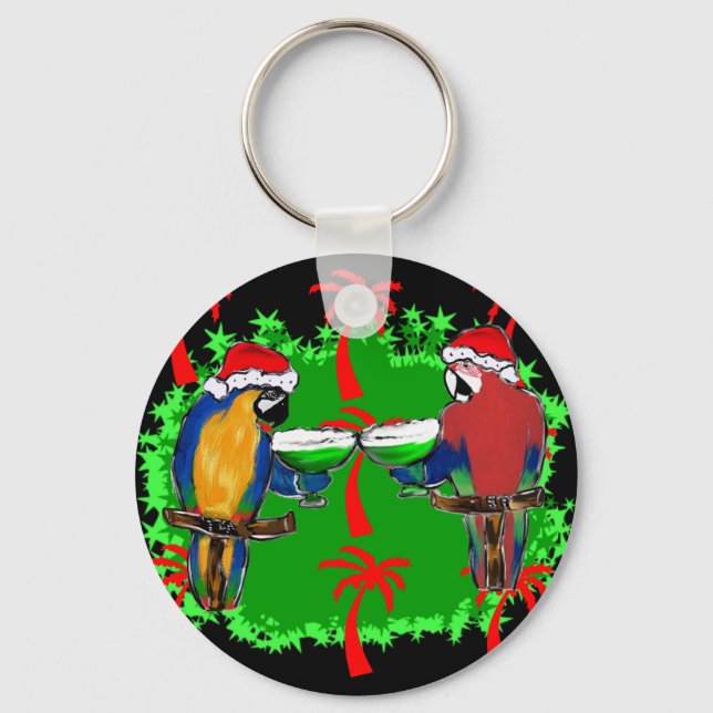 PORTE-CLÉS PERROQUETS DE NOËL (Recto)