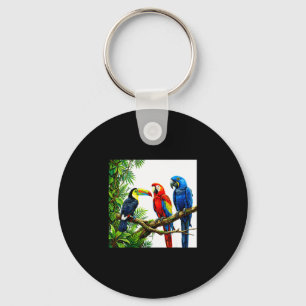 Porte-clés Perroquets oiseaux tropicaux hawaii plage fête été