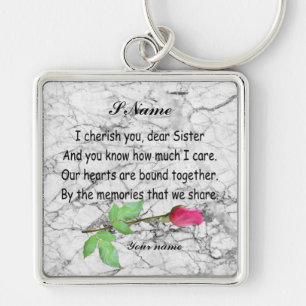 PORTE-CLÉS PERSONALIZE SISTER KEYCHAIN