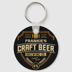 Porte-clés Personalized Craft Beer Label Brewing Company Bar 