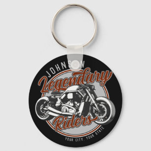 Porte-clés Personalized Motorcycle Legendary Rider Biker