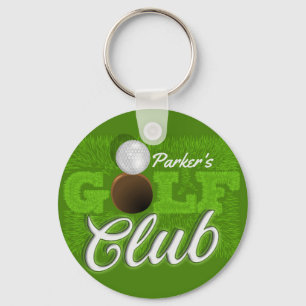 Porte-clés Personalized NAME Golfer Green Golf Course Club