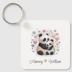 Porte-clés Personalized Panda Love Baby Keychain