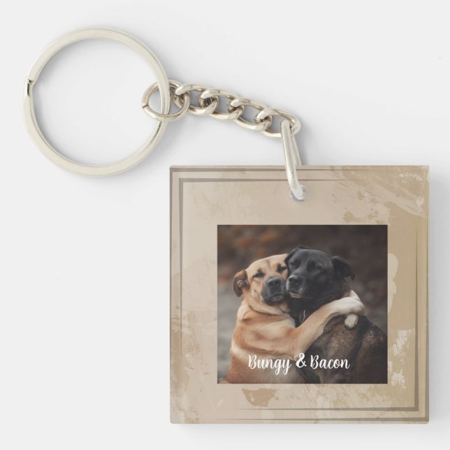 Porte-clés Personalized photo pet dog Lover Keychain (Devant)