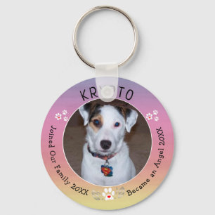 Porte-clés Personalized Rainbow Bridge Dog Memorial