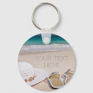 Porte-clés Personalized sandy beach keychain