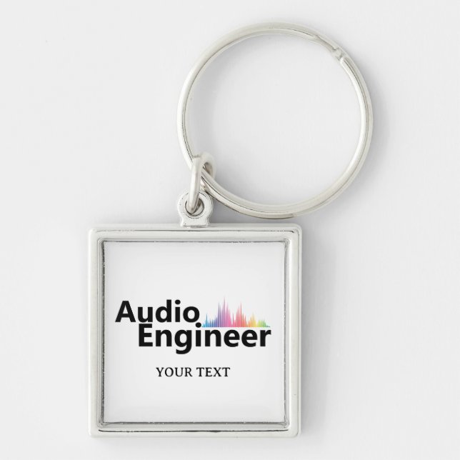 Porte-clés Personalized Sound Engineer Audio Engineering (Devant)