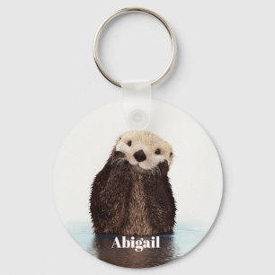 Porte-clés personalized Sweet Brown sea Otter Drawing