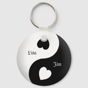 Porte-clés Personalized Yin Yang Love Key Chain