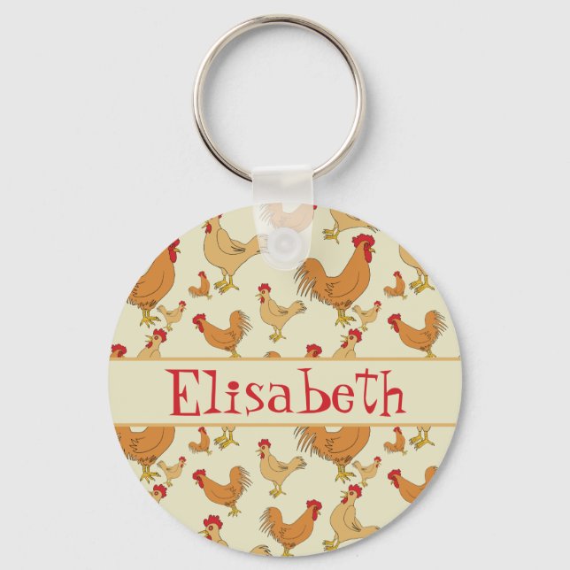 Porte-clés Personnage de Brown Chicken Design (Recto)