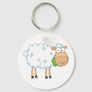 Porte-clés Personnage de dessin animé de moutons blancs