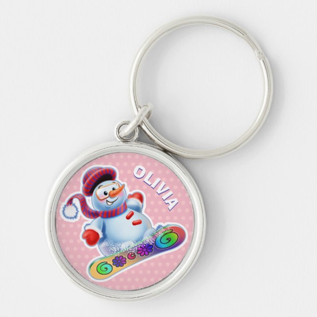 Porte-clés Personnage de Key Ring Christmas Snowman. (Devant)