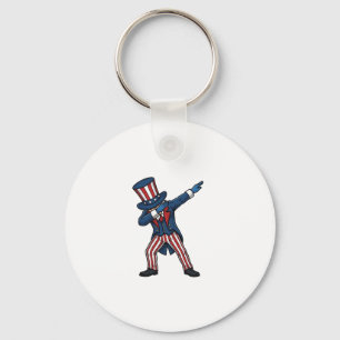 Porte-clés Personnage patriotique Dabbing Design vectoriel vi