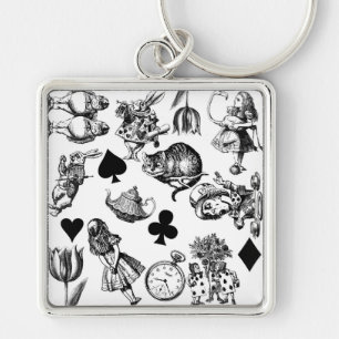 Porte-clés Personnages classiques d'Alice dans les aventures 