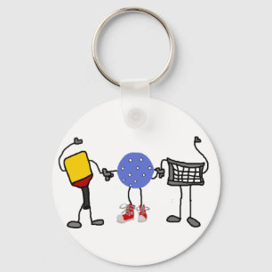 Porte-clés Personnages de dessin animé drôles de Pickleball