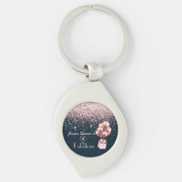 Porte-clés Personnalisable 50 & Fabuleux Rose Gold B'day Favo