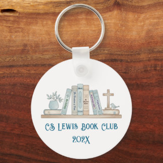Porte-clés personnalisable bleu aquarelle Club de