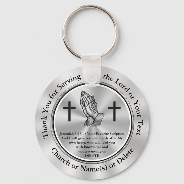 Porte-clés Personnalisable Eglise Bénévoles Appréciation Cade (Recto)