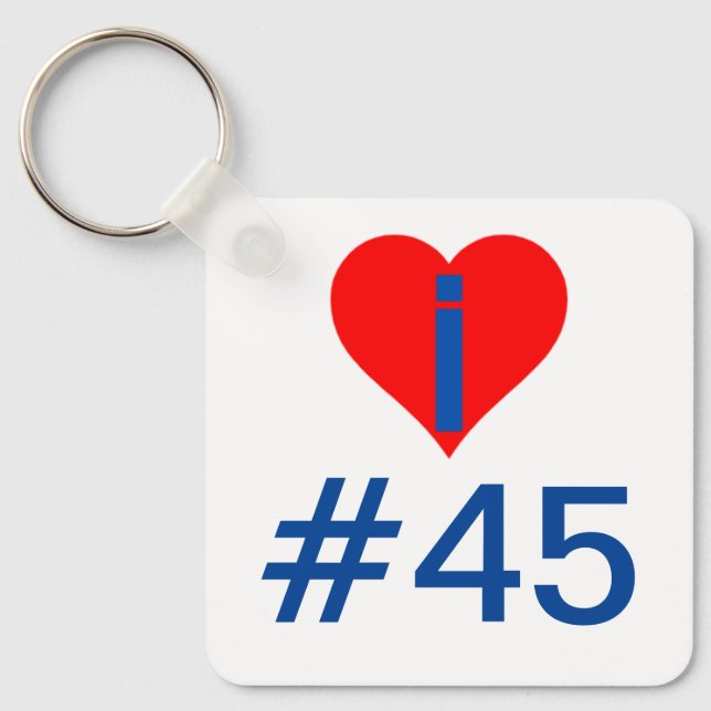 Porte-clés Personnalisable I Heart président Porte - clé (Recto)