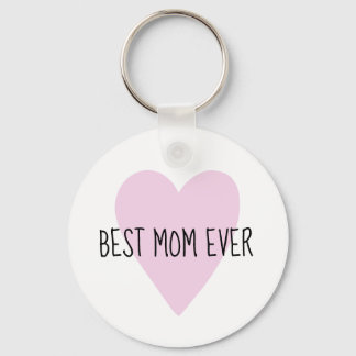 Porte-clés Personnalisable Meilleure Maman Jamais Coeur Rose