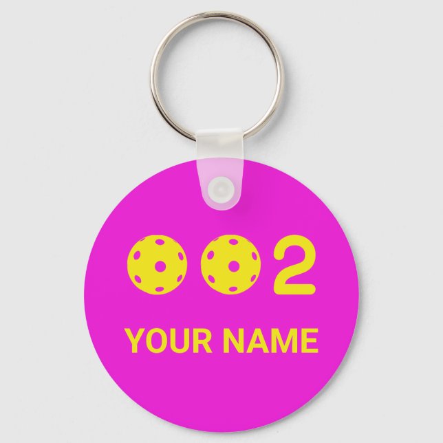 Porte-clés Personnalisé 0 0 2 Drôle de Pickleball (Recto)