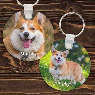 Porte-clés Personnalisé 2 Photo moderne Amoureux des chiens a