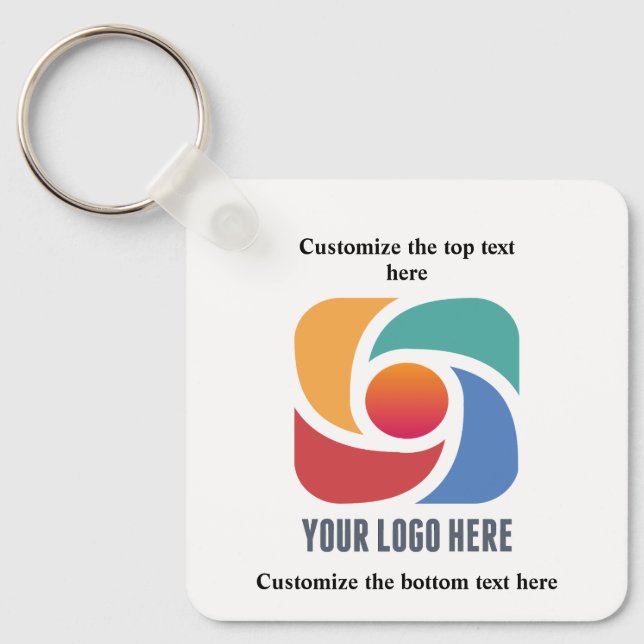 Porte-clés Personnalisé Ajouter votre logo d'entreprise Entre (Recto)