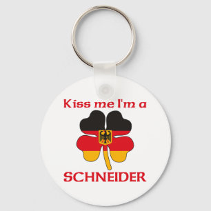 Porte-clés Personnalisé allemand Kiss Me Je suis Schneider
