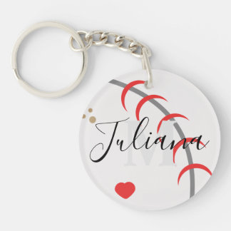 Porte-clés personnalisé avec Baseball pour Maman,
