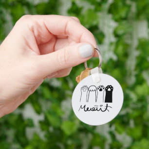 Porte-clés personnalisé avec empreinte de patte de