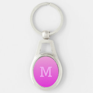 Porte-clés personnalisé avec monogramme dégradé ro