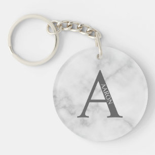 Porte-clés personnalisé avec monogramme et nom