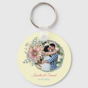 Porte-clés personnalisé avec photo de mariage et d