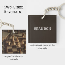 Porte-clés personnalisé avec photo de plateau d'éc