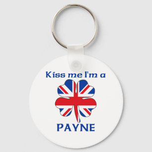 Porte-clés Personnalisé britannique Kiss Me Je suis Payne