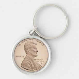 Porte-clés Personnalisé Cadeau Lincoln Penny Pièce