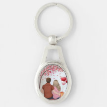 Porte-clés personnalisé Couple romantique sous l'a
