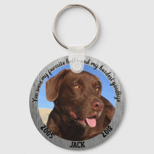 Porte-clés Personnalisé Dog Memorial Mon bonjour préféré