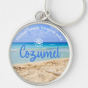 Porte-clés Personnalisé Famille Cozumel Beach Vacances