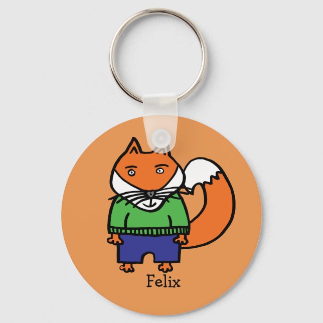 Porte-clés Personnalisé Felix le Fox (Recto)
