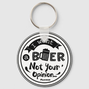 Porte-clés Personnalisé Funny Boire Bière Porte - clé