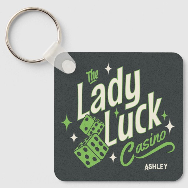 Porte-clés Personnalisé Lady Luck Casino (Recto)