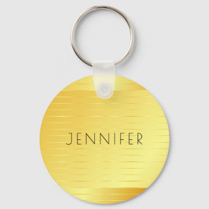 Porte-clés Personnalisé Moderne Elegant Gold Look Modèle