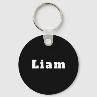 Porte-clés personnalisé noir blanc - Liam