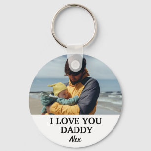 Porte-clés personnalisé Papa, Je t'aime Papa Photo