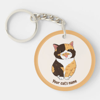 Porte-clés personnalisé pour amateur de chat migno