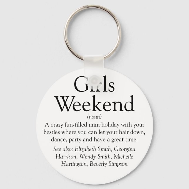Porte-clés personnalisé pour définir un week-end e (Recto)
