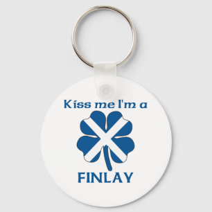 Porte-clés Personnalisé Scottish Kiss Me Je suis Finlay