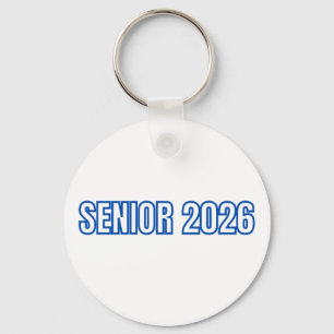 Porte-clés personnalisé senior Varsity bleu 2026