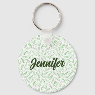 Porte-clés PERSONNALISER Belle Simple Vert Feuille Motif